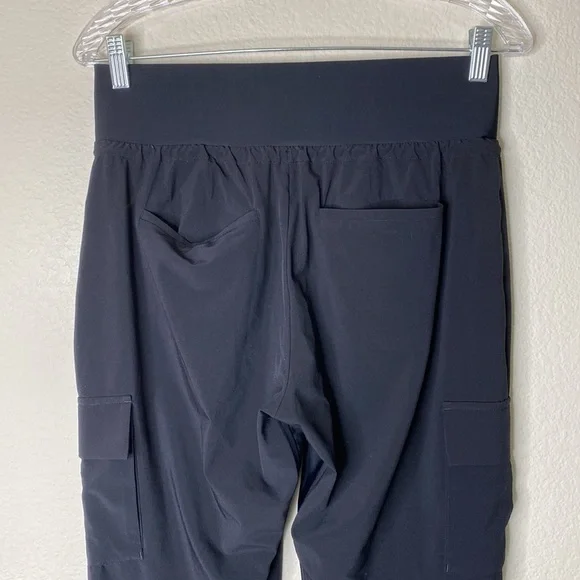 Athleta cargo joggers women’s black pants drawstring pockets VGUC - Picture 5 of 8